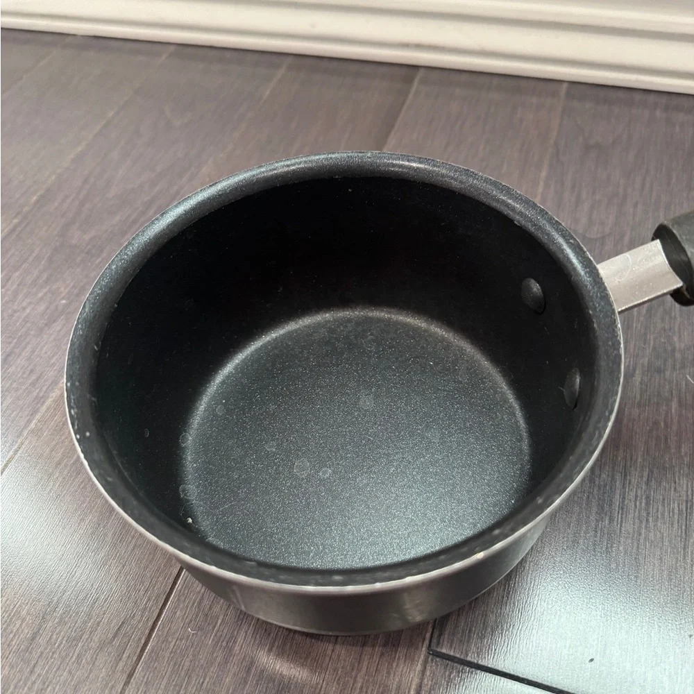 T-Fal Sleek Small Black Non-Stick Saucepan Pot